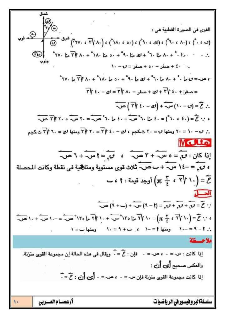 مراجعة استاتيكا للصف الثاني الثانوي 2022 - 2021