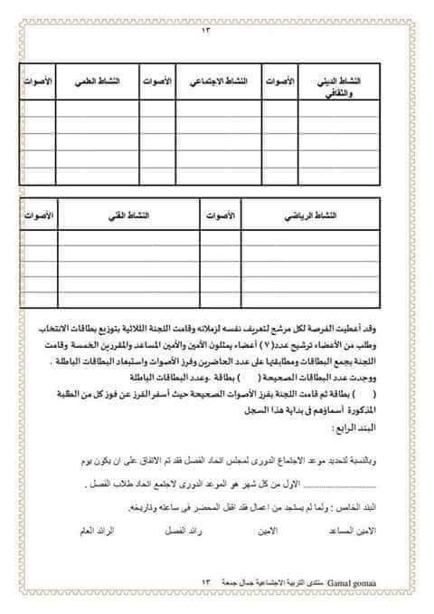 تحميل سجل ريادة الفصل ٢٠٢١ - ٢٠٢٢ - الريادة