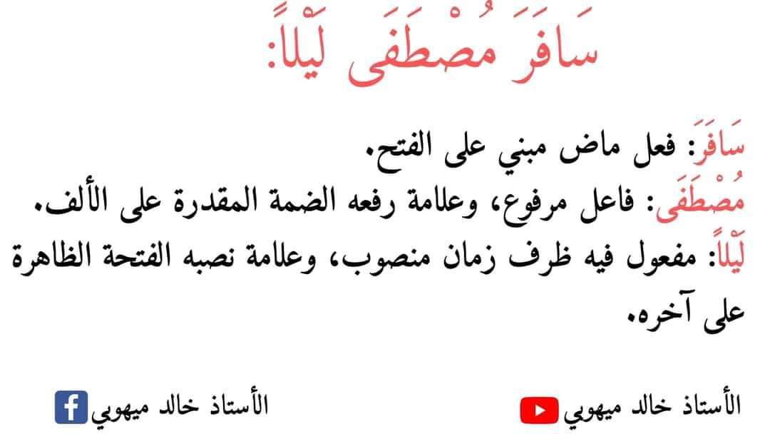 نماذج اعرابية للصف الرابع الابتدائي - اللغة العربية