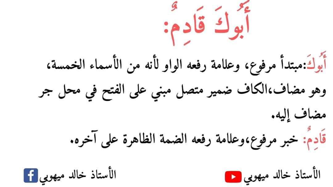 نماذج اعرابية للصف الرابع الابتدائي - اللغة العربية