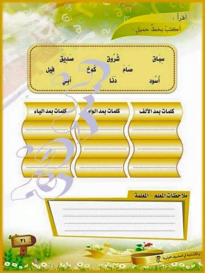 خطة علاج ضعف المهارات القرائية والكتابية في الصفوف الاولى - المهارات القرائية