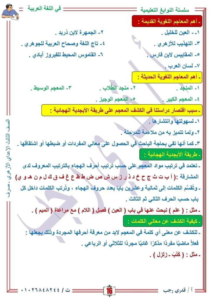 مراجعة النحو والصرف الشهادة الاعدادية الازهرية - الاعدادية الازهرية