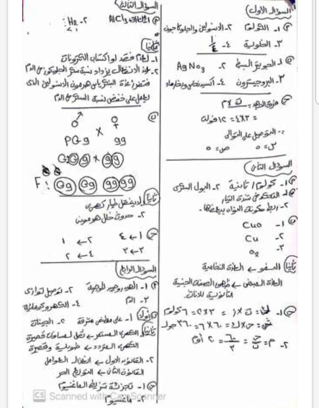 امتحان العلوم محافظة القليوبية تالتة اعدادي الترم الثاني 2022 - امتحانات الشهادة الاعدادية