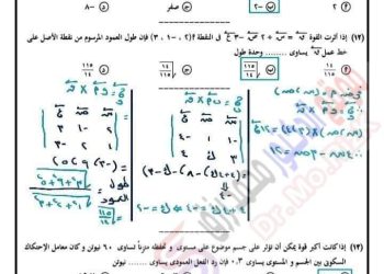 بنك اسئلة اختر استاتيكا للصف الثالث الثانوي بالإجابات