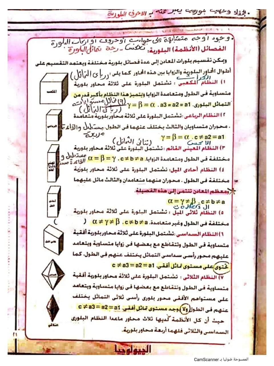 تحميل ملاحظات وتوقعات مهمة علي منهج الجيولوجيا للصف الثالث الثانوي