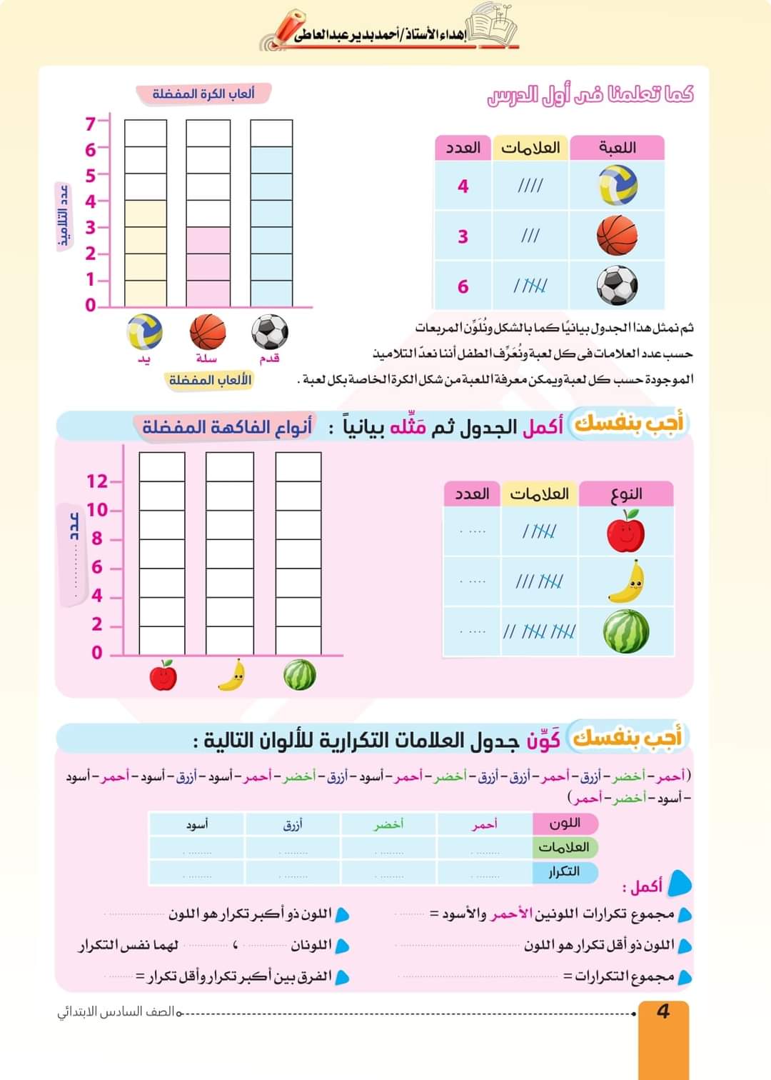 مراجعة سندباد في الرياضيات للصف السادس الابتدائي 2024