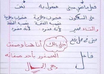 شرح الدرس الاول لغة عربية للصف السادس نظام جديد