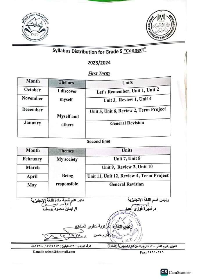 توزيع منهج انجليزي كنكت للمرحلة الابتدائية للعام الدراسي 2023 - 2024