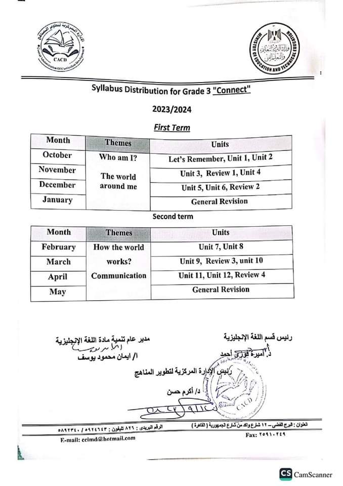 توزيع منهج انجليزي كنكت للمرحلة الابتدائية للعام الدراسي 2023 - 2024