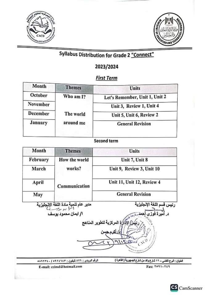 توزيع منهج انجليزي كنكت للمرحلة الابتدائية للعام الدراسي 2023 - 2024