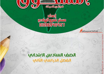 بنك اسئلة المتفوق مقرر فبراير الرياضيات الصف السادس الابتدائي مع الاجابات - تحميل مراجعات المتفوق