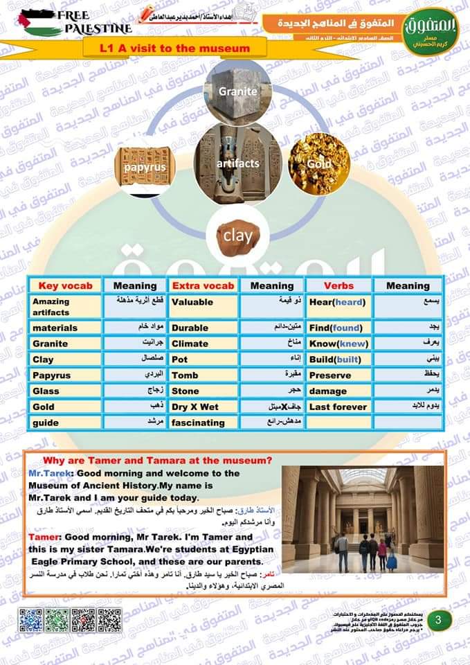 ملزمة شرح وتدريبات مادة اللغة الإنجليزية كونكت الصف السادس الابتدائي الترم الثاني لمستر كريم الحسيني