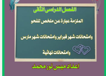 اقوى ملزمة مراجعة مقررات فبراير ومارس لغة عربية الصف السادس الابتدائي الترم الثاني