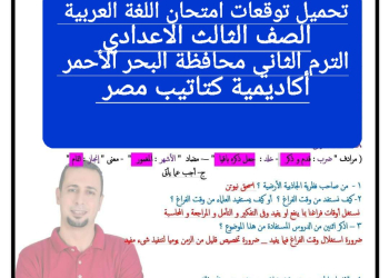 توقعات امتحان اللغة العربية الصف الثالث الاعدادي محافظة البحر الأحمر الترم الثاني ٢٠٢٤