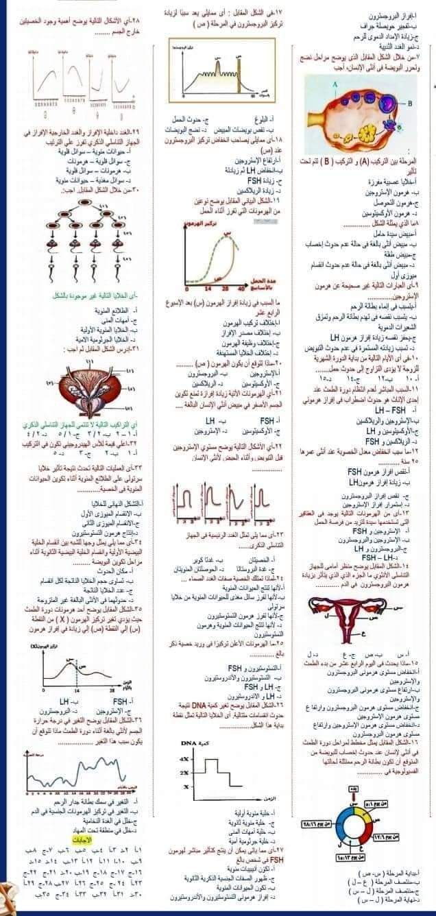 المراجعة النهائية فى الأحياء للثانوية العامة من جريدة المساء ٢٠٢٤