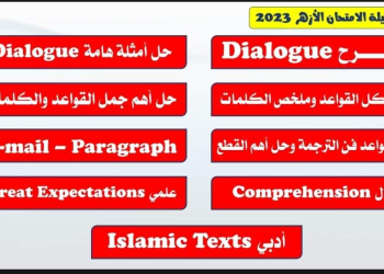 تحميل مذكرات مراجعة نهائية في اللغة الإنجليزية للصف الثالث الثانوي الازهري - تحميل مراجعات الثانوية الأزهرية