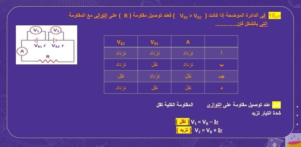 أهم توقعات أسئلة امتحان الفيزياء للثانوية العامة بالإجابات من جريدة اليوم السابع لن يخرج عنها الامتحان