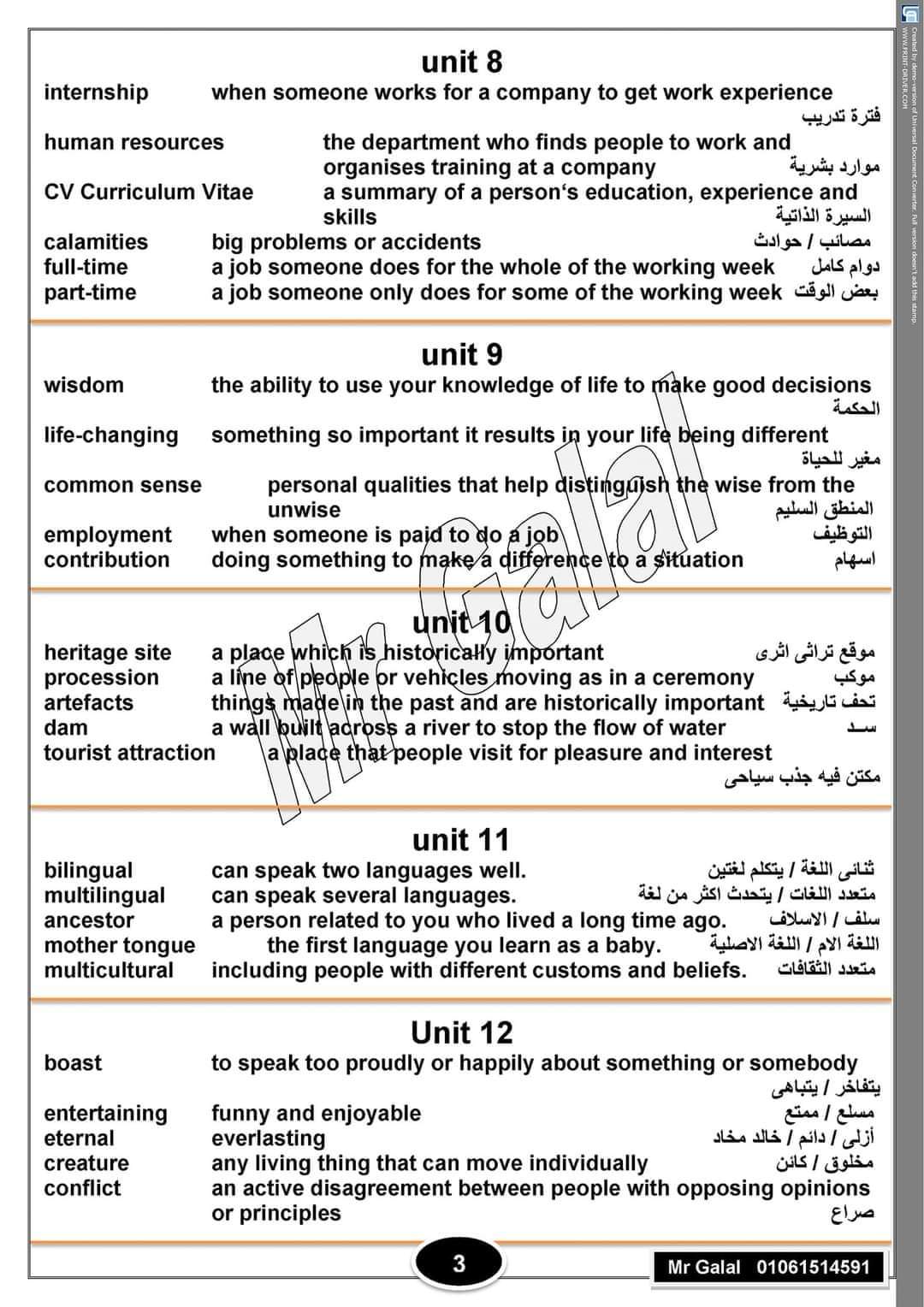 تعريفات مهمة وتعبيرات لا يخلو منها امتحان اللغة الإنجليزية للثانوية العامة 2024