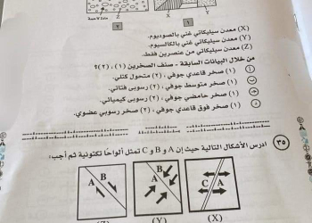 حل امتحان الجيولوجيا وعلوم البيئة للثانوية العامة 2024 - تحميل امتحانات الثانوية العامة