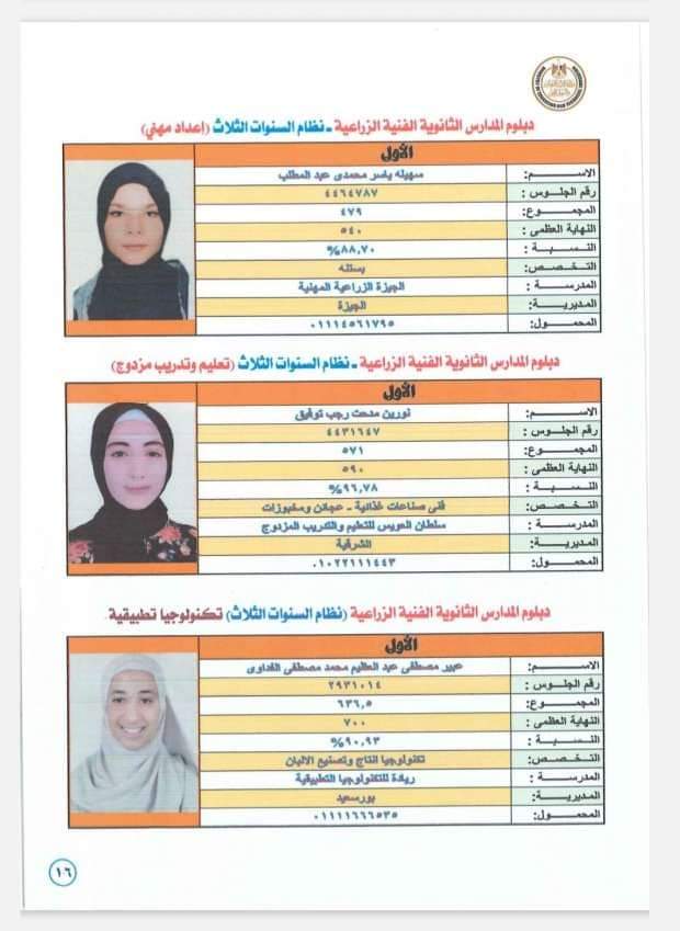 بالإسم ورقم الجلوس نتيجة الدبلومات الفنية التجارية والصناعية والزراعية 2024 - اخبار التعليم