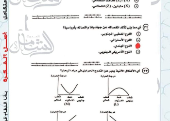 الإجابة النموذجية لامتحان الجيولوجيا وعلوم البيئة للثانوية العامة 2024