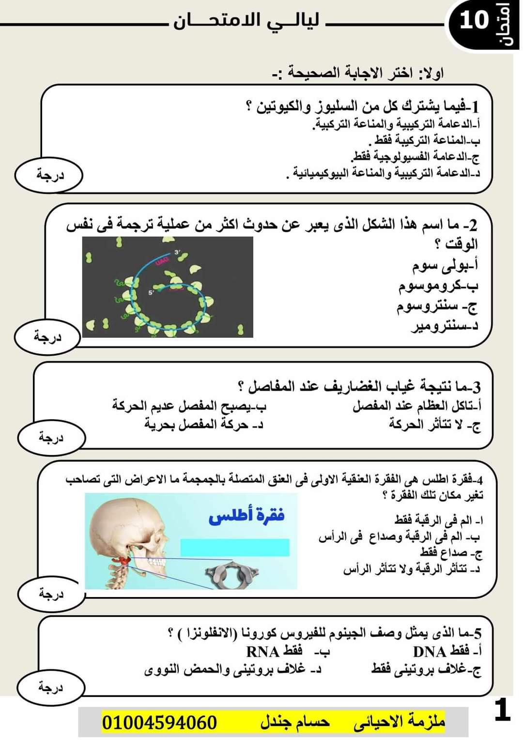 توقعات حسام جندل في الأحياء للثانوية العامة 2024 - تحميل توقعات الثانوية العامة