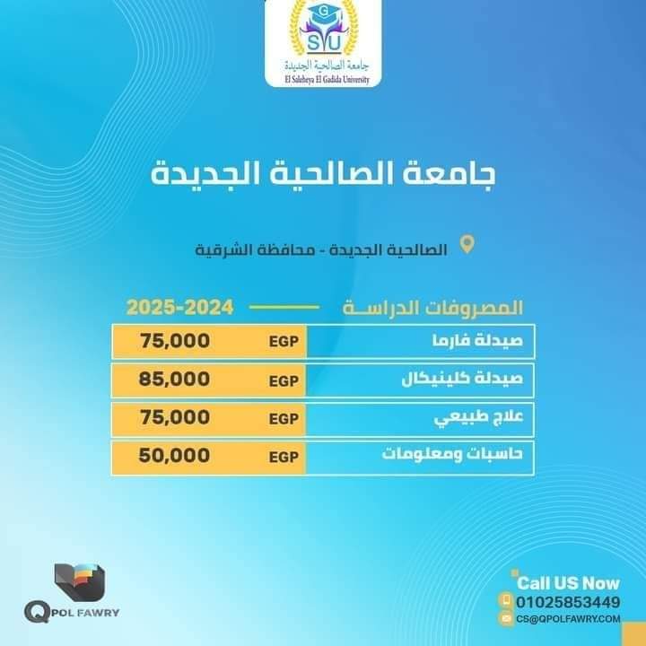 مصروفات الجامعات الخاصة والأهلية جميع التخصصات للعام الدراسي 2024 - 2025