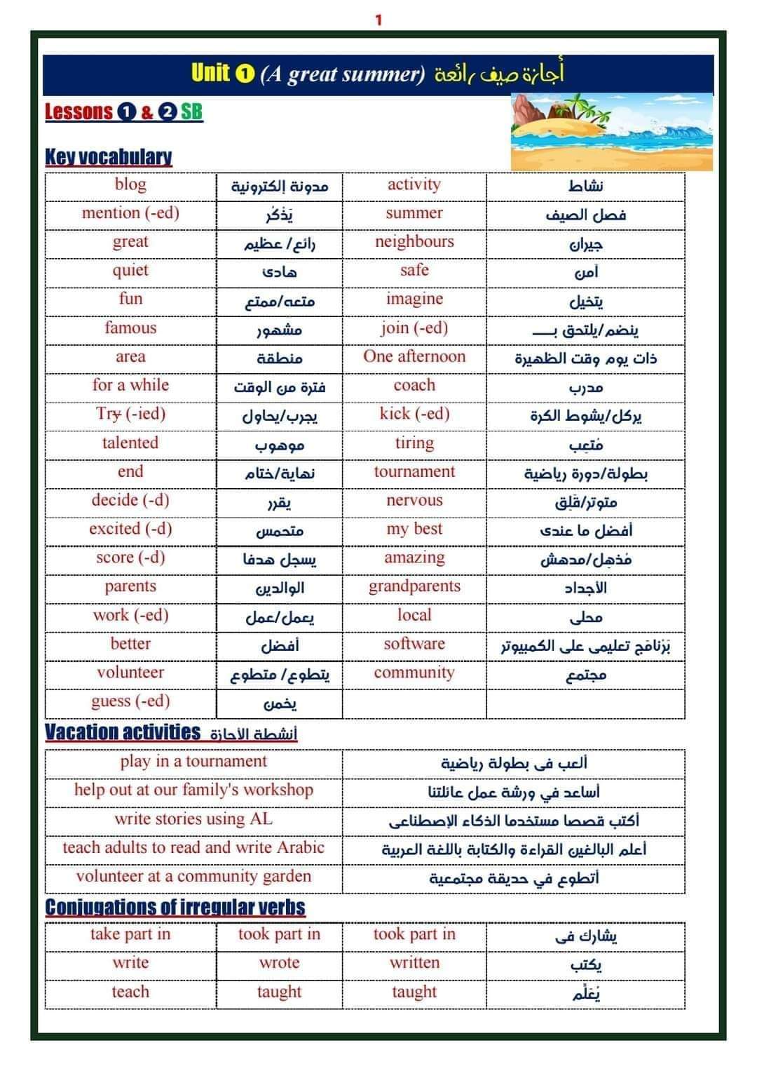 اقوى ملزمة شرح اللغة الإنجليزية اولى اعدادي نظام جديد الترم الاول 2025