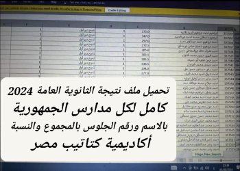 تحميل ملف نتيجة الثانوية العامة 2024 بالاسم ورقم الجلوس - اخبار التعليم