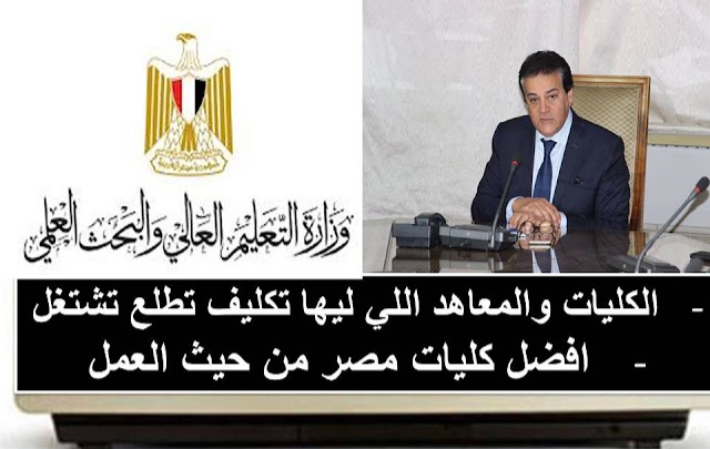 الكليات التي لها تكليف في مصر 2024 - تعرف على افضل الكليات من حيث الشغل وفرص العمل