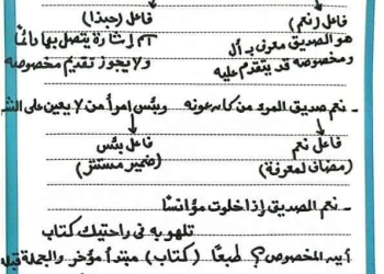 ملزمة شرح اسلوب المدح والذم واهم الاسئلة المتكررة في الامتحانات للشهادة الاعدادية