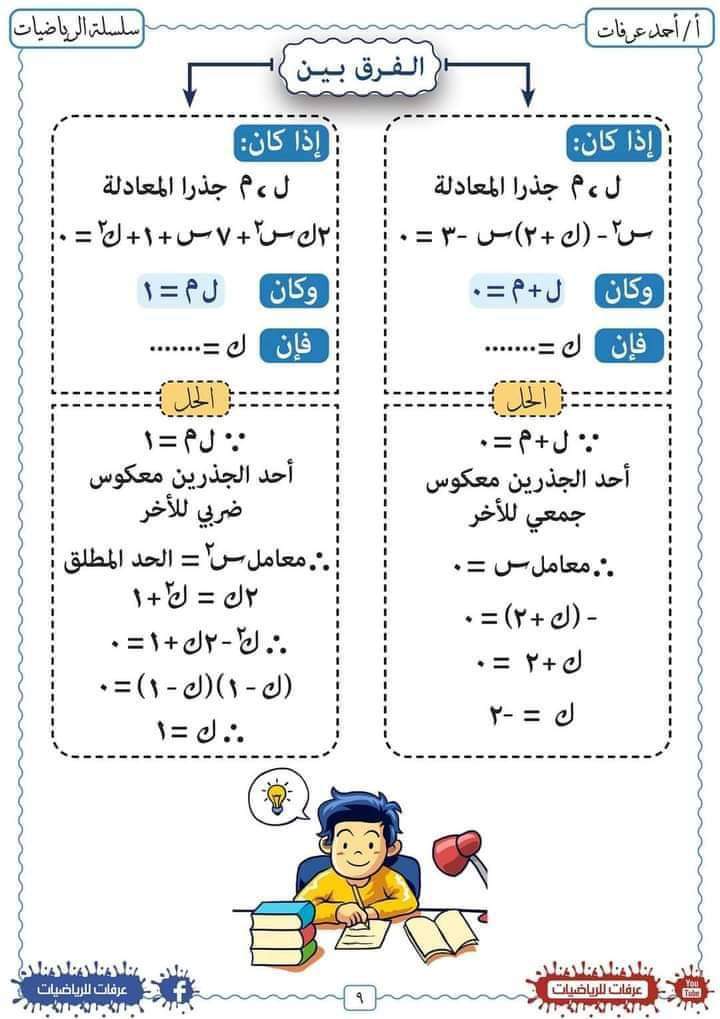 ملزمة مفاتيح الرياضيات كل الفروع للصف الأول الثانوي