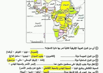 ملزمة مراجعة اهم اسئلة الجغرافيا للصف الاول الاعدادي نظام جديد الترم الاول 2025